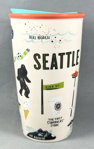 Starbucks Seattle Highlights Local Collection Double Wall Ceramic Tumbler 12 oz - Picture 1 of 9
