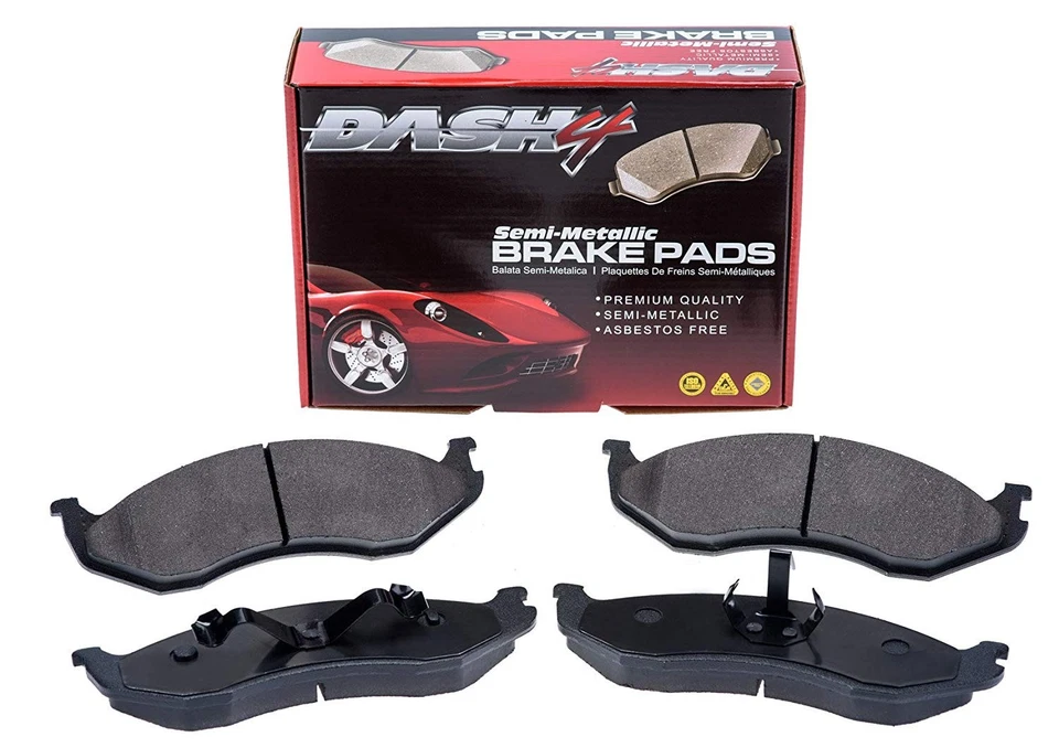 Pastilhas de freio semi-metálicas Dash4 compatíveis com 1983-1987 Plymouth Dodge Chrysler MD220 - Imagem 1 de 1