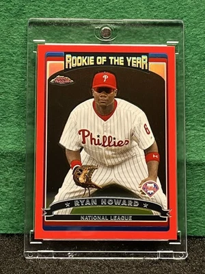 Ryan Howard 2006 Topps Cromo Novato del Año #275 Red Refractor #11/90 Foto 1 de 4