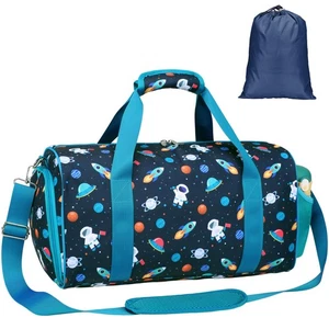 Bolsa de deporte para niños - Bolsa de gimnasio impermeable para niños para viajar pijamada durante la noche... - Imagen 1 de 6