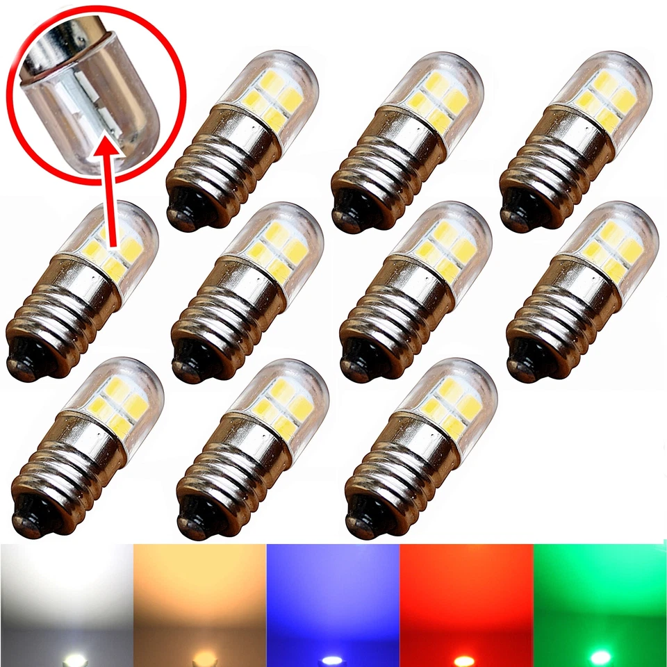 E10 LED Replacement Lighting 6V Bulb Lamp Ambience Modern Warm White 8 SMD - Image 1 of 1