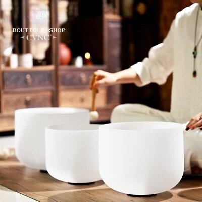 CVNC 432HZ 3 pcs Crystal Singing Bowls Set With Caes Open BOX Used - Image 1 of 2