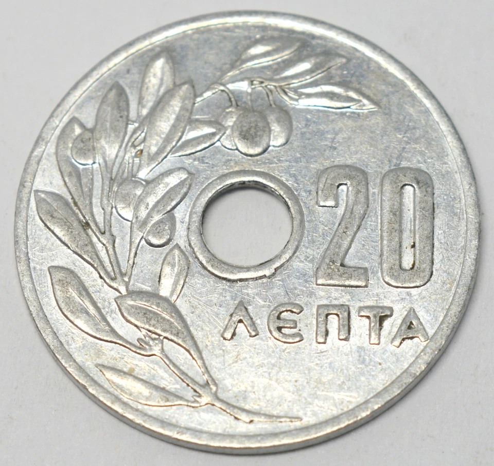 GREECE 20 LEPTA 1959 OLD COIN - Image 1 of 2