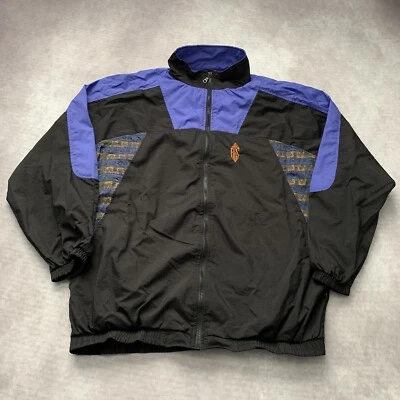 Vintage 90s Pro Spirit Windbreaker Size L Black Purple Pattern Surf Surfwear  - Image 1 of 4