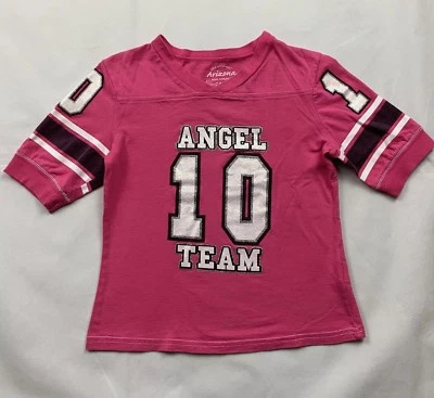 arizona niñas talla 10/12 camisa deportiva diseño deportivo gráfico rosa mezcla algodón Foto 1 de 3