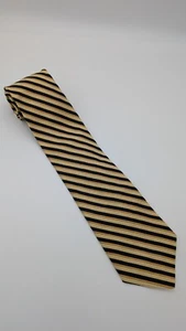 Nautica 100% Silk Yellow Blue Orange White Striped Neck Tie NEW - Picture 1 of 9