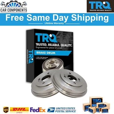 TRQ Rear Brake Drums Left & Right Pair Set of 2 for Honda Civic Fit Insight - Image 1 of 4