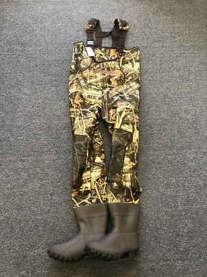 KOBUK Men 3.5mm MAX-4 Camo Hunting Neoprene Wader Lug Boots Size 10 KING DuraTex - Image 1 of 4