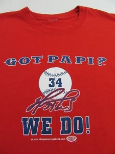 Boston Red Sox DAVID ORTIZ Got PAPI? We Do! SS Red T Shirt Size L - Picture 1 of 6