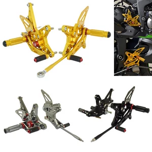 Pedales ajustables para reposapiés traseros para KAWASAKI Ninja ZX-6R 2009-2023 - Imagen 1 de 23