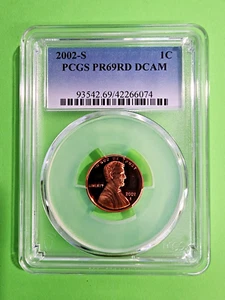 2002 S LINCOLN MEMORIAL CENT PCGS PR69RD DCAM - Bild 1 von 2