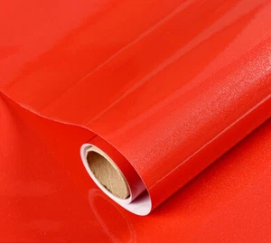 Red Wallpaper Self-adhesive Solid Color Waterproof Sticker Wedding Sticker - Picture 1 of 5