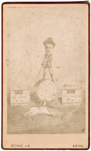 Cdv.Humour.Humor."Cirque Savant" Photo Beynié Jb,Brive-la-Gaillarde Corrèze 1880 - Picture 1 of 2