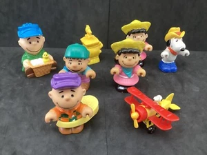 Peanuts Gang Charlie Brown-Lucy-Linus-Snoopy Toys Granja Set Vinilo Años 90 Figuras - Imagen 1 de 4