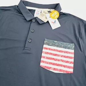 Puma Golf Shirt Polo Volition Paisley Pocket Men's Size XXL 2XL Navy UPF 50 NWT - Picture 1 of 11