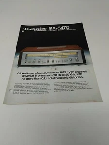 Vintage Technics SA-5470 Stereo Receiver Brochure Pamphlet Booklet 1970's - Picture 1 of 5