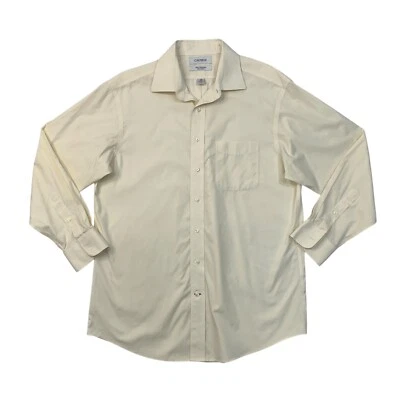 Camisa Cremieux Para Hombres 16 Cáscara de Huevo Años 100 Algodón Pinpoint Plisado Espalda Vestido Formal Foto 1 de 4