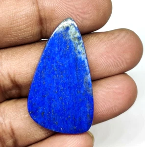 Natural Lapis Lazuli Fancy Cabochon 40X23 MM Handmade Loose Gemstone 38.05 Cts, - Picture 1 of 6