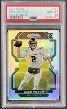 Zach Wilson PSA 10 Silver Prizm Rookie Card 2021 Panini Prizm #332 Tough Gem🔥