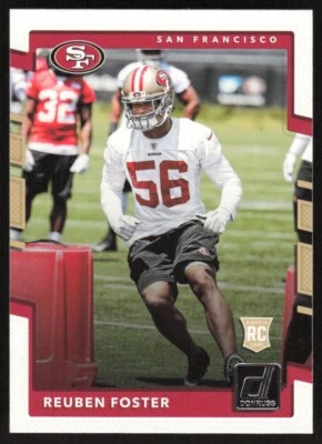 2017 Donruss Reuben Foster RC #382 San Francisco 49ers - Image 1 of 2