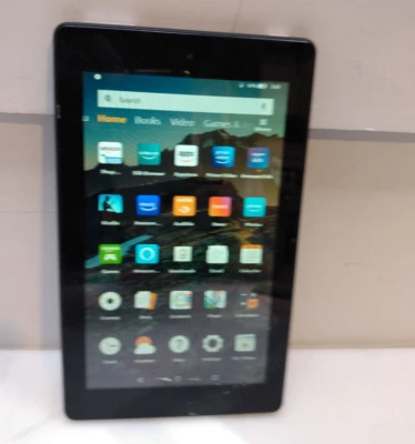 Tablet Amazon Kindle Fire 7ª Generación Lector de Libros Electrónicos 7" WiFi Negra *Vidrio Roto Foto 1 de 4