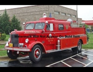 Oren Roanoke Va Fire Truck VTG Photograph Print 8.5x11" - Picture 1 of 1