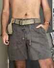 Abercrombie & Fitch Classic Fit Men's Distressed Grey Chino Shorts Size 30
