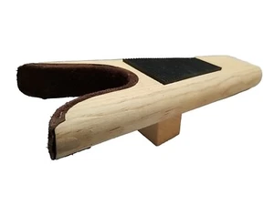 BOOTJACK Handmade Western ROUNDED Wood+Leather NEW Boot Jack Shoe Remover MD-BJ2 - Picture 1 of 28