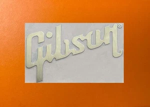 1 pcs Sticker for Gibson Guitar Golden Color Mirror Logo Decal Badge 2" x 1.25" - Picture 1 of 1