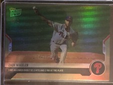 2021 Topps Now #19 Zack Wheeler Philadelphia Phillies RAINBOW FOIL 1/1