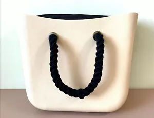 Bolso de mano informal de silicona en forma de cubo para mujer YESIKIMI, mango de cuerda, inserto negro - Imagen 1 de 6