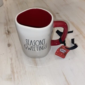 Rae Dunn Weihnachten Kaffeebecher Tweety Vogel Looney Tunes Keramik Season's Gweeting - Bild 1 von 5