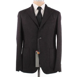 Boglioli NWT 100% Wool Dover Sport Coat Size 48R US 38R Black/Browns/Gray Check - Picture 1 of 10