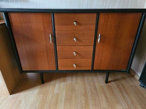 IKEA Sideboard Anrichte Kommode 70iger Jahre, Schwarz/Kirsche 142 x 41 x 90 - Bild 1 von 3