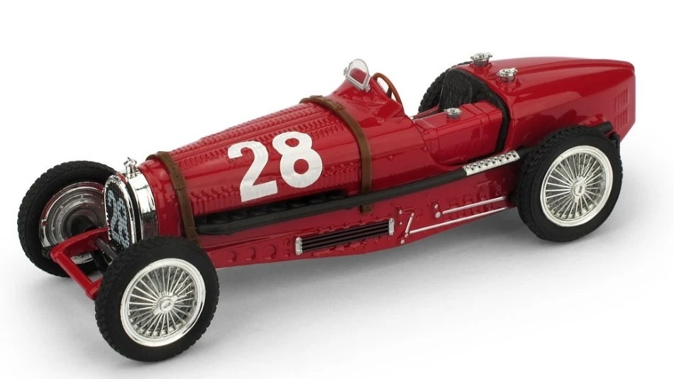 Brumm BUGATTI TIPO 59 TAZIO NUVOLARI 1934 N.28 3rd MONACO GP 1 43