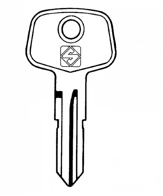 Classic Car key - VW, Ford, bmw (Silca BT2) - Uncut Key Blank - Image 1 of 1