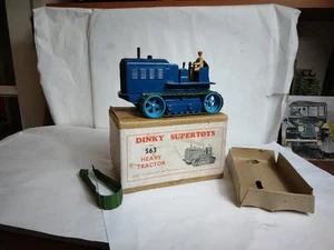 Vintage Rare Coloured Dinky Super toys BLUE Heavy Tractor No 563 Excellent... - Picture 1 of 9