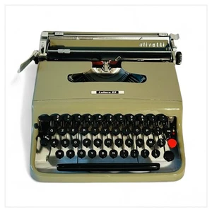 Macchina Scrivere Vintage Olivetti Lettera 22 LL 1^ Serie + Custodia Rigida 1950 - Foto 1 di 24