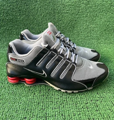Nike Shox NZ Shoes Men’s Size 8 Gray Red Black 2011 Running Sneakers 378341-039 - Image 1 of 4