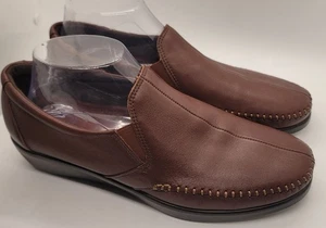 SAS Dream Brown Leather Tripad Comfort Slip On Loafers Shoes Women’s Size 9.5 - Picture 1 of 7