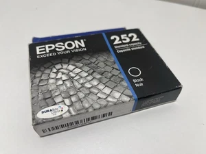 GENUINE Epson 252 Standard Capacity Black Ink Cartridge NEW EXP 2025 - Picture 1 of 4