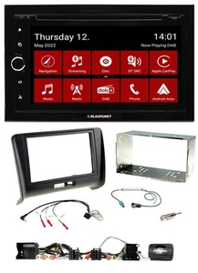 Blaupunkt Lenkrad DVD Bluetooth DAB 2DIN USB Autoradio für Audi TT 2006-2014 - Bild 1 von 13