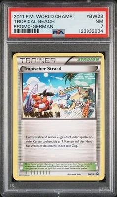 Pokemon Tropical Beach World Championships 2011 BW28 (German) PSA 7 *Clean* - Image 1 of 2
