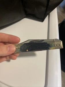 Tribal jig burnt purple case cheetah knife. - Picture 1 of 4
