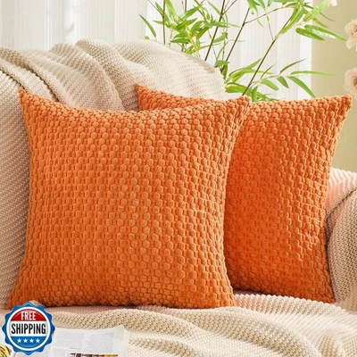 GAWAMAY Decorative Throw Pillow Covers 16x16 Inch Set of 2 for Living Room Co - Image 1 of 4