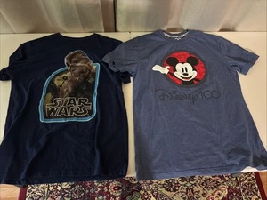 Disney 100 Mickey T-Shirt  & Star Wars Tshirt Men’s Adult Medium - Picture 1 of 6