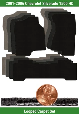 Conjunto de tapete loop clássico personalizado para '01-06 Chevy Silverado 1500 HD (3 peças) #9YH - Imagem 1 de 4