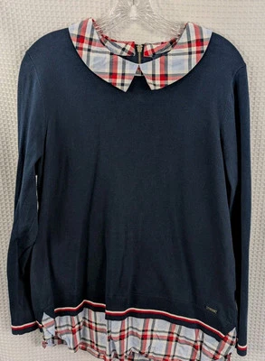 Suéter Pullover Tommy Hilfiger Preppy Aspecto En Capas Talla XL NUEVO SIN ETIQUETAS Foto 1 de 4