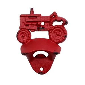 Cast Iron Rustic Wall Mount Farm Tractor Beer Cap Soda Pop Top Bar Bottle Opener - Picture 1 of 1
