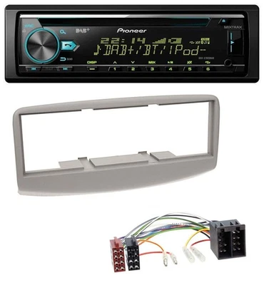 Pioneer DAB MP3 CD USB Bluetooth Autoradio für Fiat Multipla 186 1999-2010 grau - Bild 1 von 4